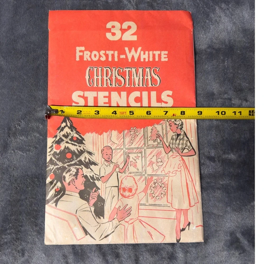 32 Frosti-White Christmas Stencils Window Art Restoration Hardware Vintage